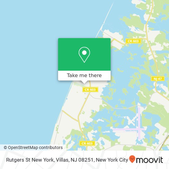 Rutgers St New York, Villas, NJ 08251 map