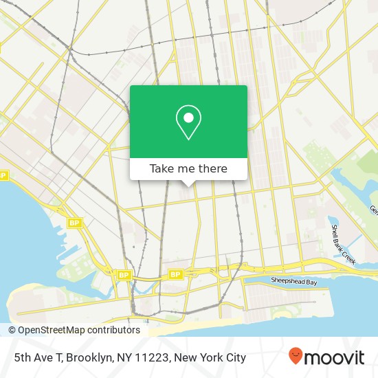 Mapa de 5th Ave T, Brooklyn, NY 11223