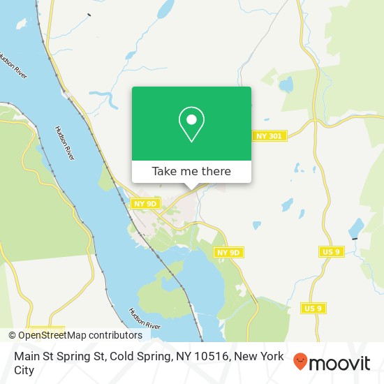 Mapa de Main St Spring St, Cold Spring, NY 10516