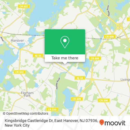 Kingsbridge Castleridge Dr, East Hanover, NJ 07936 map