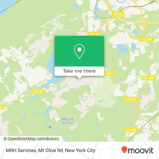 MRH Services, Mt Olive Rd map