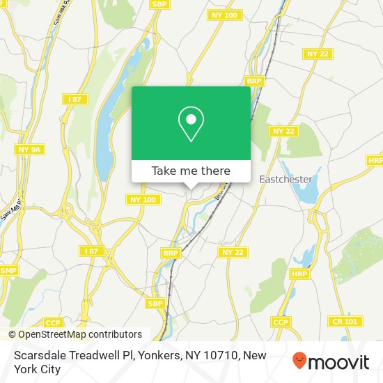 Mapa de Scarsdale Treadwell Pl, Yonkers, NY 10710