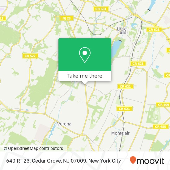 Mapa de 640 RT-23, Cedar Grove, NJ 07009