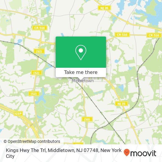 Mapa de Kings Hwy The Trl, Middletown, NJ 07748
