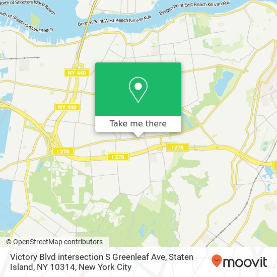 Mapa de Victory Blvd intersection S Greenleaf Ave, Staten Island, NY 10314