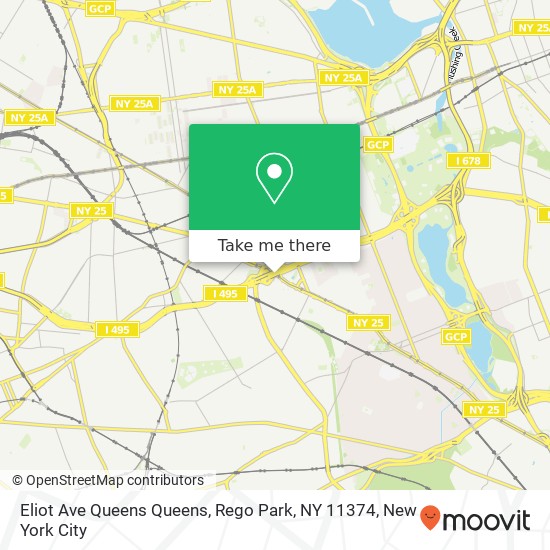 Eliot Ave Queens Queens, Rego Park, NY 11374 map