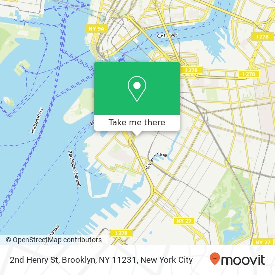 Mapa de 2nd Henry St, Brooklyn, NY 11231