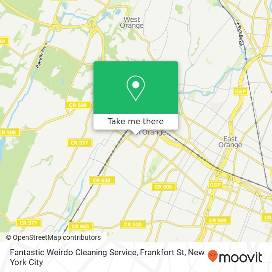 Fantastic Weirdo Cleaning Service, Frankfort St map