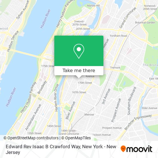 Edward Rev Isaac B Crawford Way map