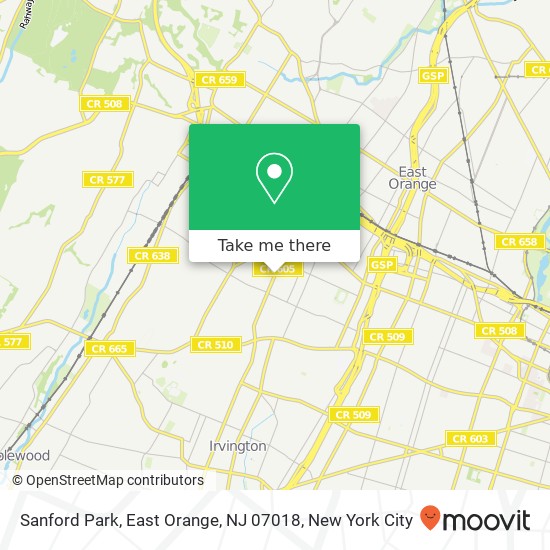 Sanford Park, East Orange, NJ 07018 map