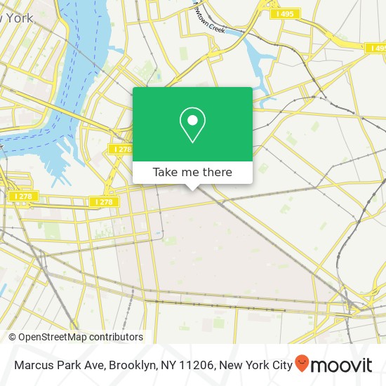 Marcus Park Ave, Brooklyn, NY 11206 map