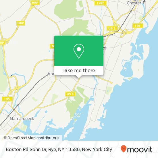 Mapa de Boston Rd Sonn Dr, Rye, NY 10580