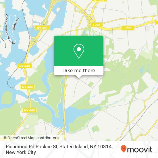 Mapa de Richmond Rd Rockne St, Staten Island, NY 10314