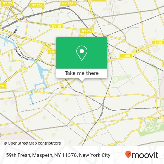 Mapa de 59th Fresh, Maspeth, NY 11378