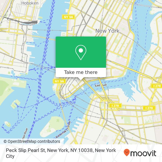 Mapa de Peck Slip Pearl St, New York, NY 10038