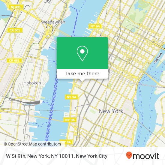 W St 9th, New York, NY 10011 map