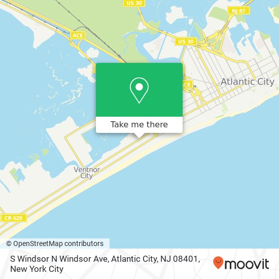 S Windsor N Windsor Ave, Atlantic City, NJ 08401 map