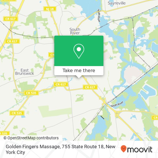 Golden Fingers Massage, 755 State Route 18 map