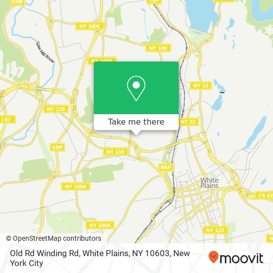 Old Rd Winding Rd, White Plains, NY 10603 map