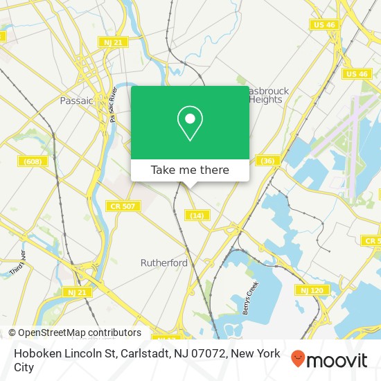 Hoboken Lincoln St, Carlstadt, NJ 07072 map