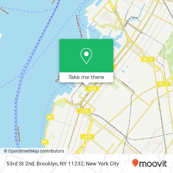 Mapa de 53rd St 2nd, Brooklyn, NY 11232