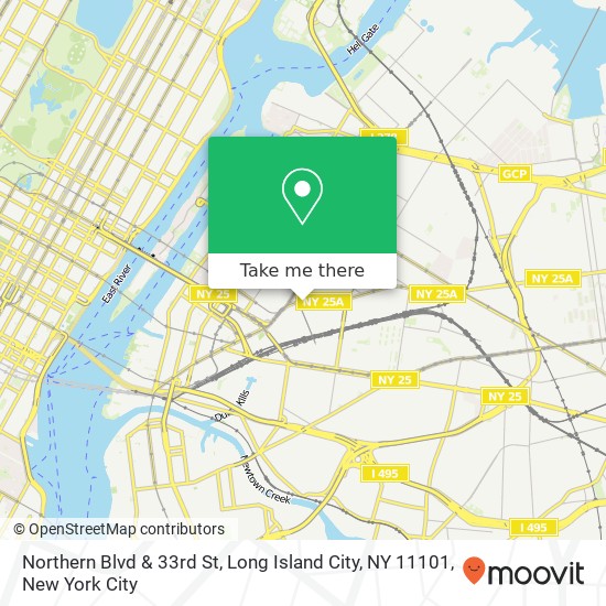 Northern Blvd & 33rd St, Long Island City, NY 11101 map