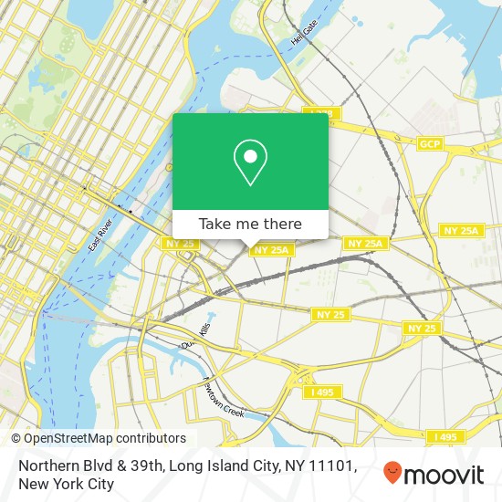 Mapa de Northern Blvd & 39th, Long Island City, NY 11101