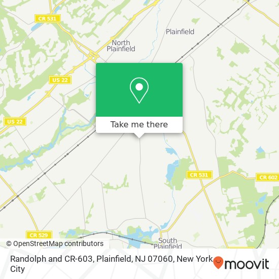 Randolph and CR-603, Plainfield, NJ 07060 map