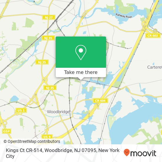 Mapa de Kings Ct CR-514, Woodbridge, NJ 07095