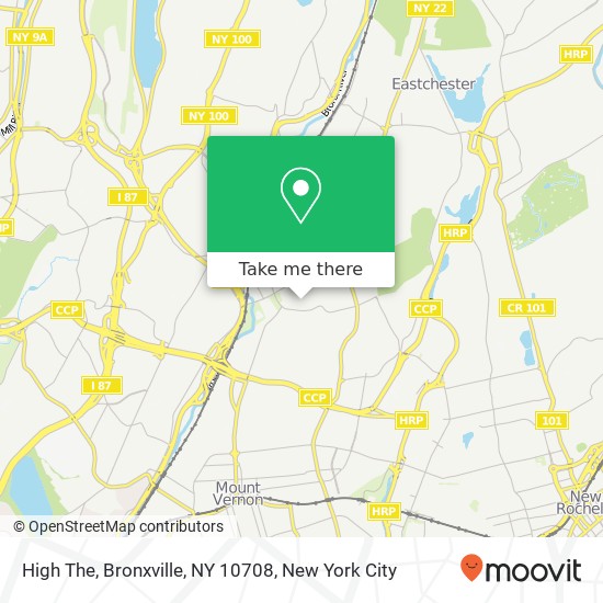 High The, Bronxville, NY 10708 map