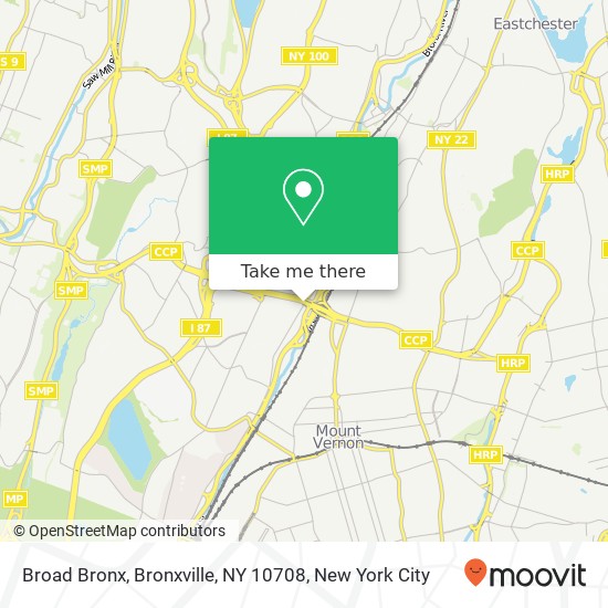 Mapa de Broad Bronx, Bronxville, NY 10708