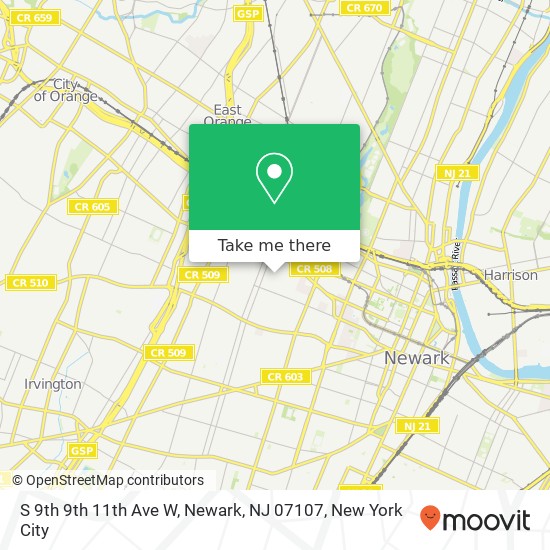 S 9th 9th 11th Ave W, Newark, NJ 07107 map