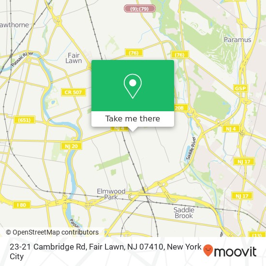 23-21 Cambridge Rd, Fair Lawn, NJ 07410 map