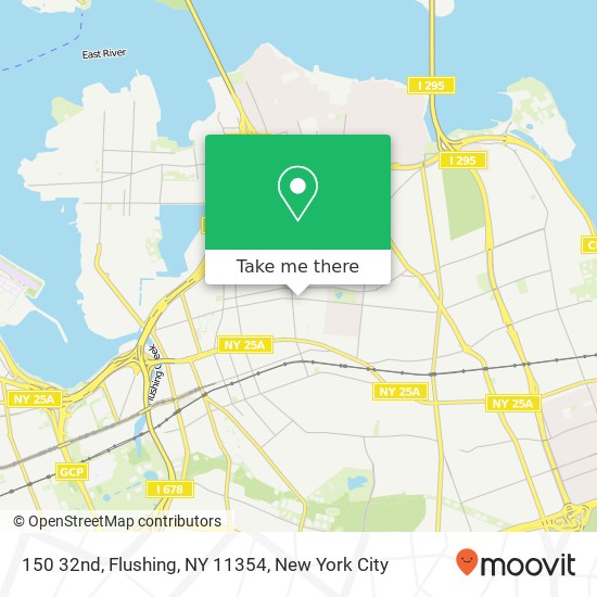 150 32nd, Flushing, NY 11354 map