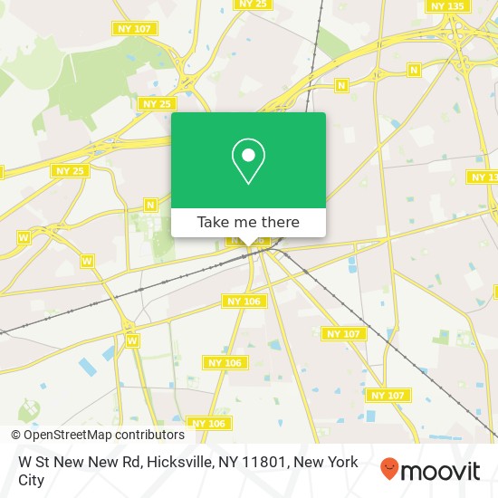 Mapa de W St New New Rd, Hicksville, NY 11801