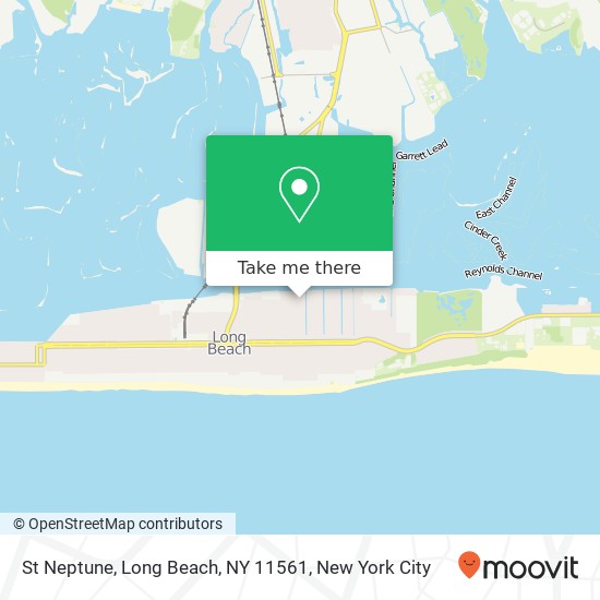 Mapa de St Neptune, Long Beach, NY 11561