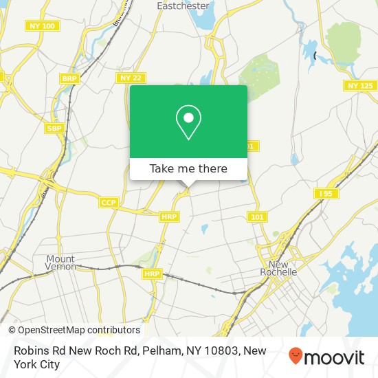 Robins Rd New Roch Rd, Pelham, NY 10803 map