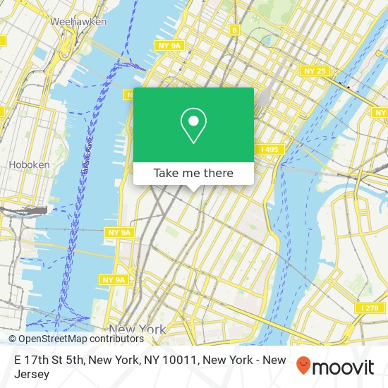 Mapa de E 17th St 5th, New York, NY 10011