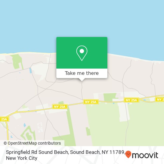 Mapa de Springfield Rd Sound Beach, Sound Beach, NY 11789