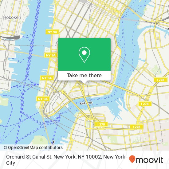 Orchard St Canal St, New York, NY 10002 map