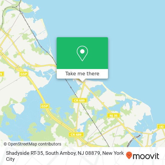 Mapa de Shadyside RT-35, South Amboy, NJ 08879