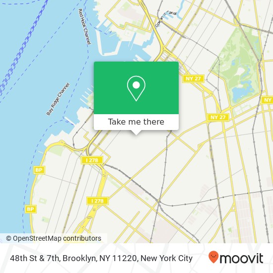 48th St & 7th, Brooklyn, NY 11220 map