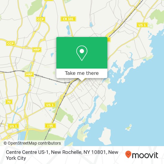 Mapa de Centre Centre US-1, New Rochelle, NY 10801
