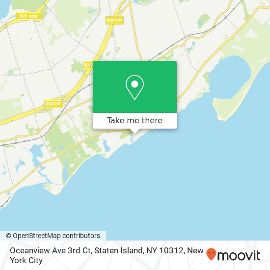 Mapa de Oceanview Ave 3rd Ct, Staten Island, NY 10312