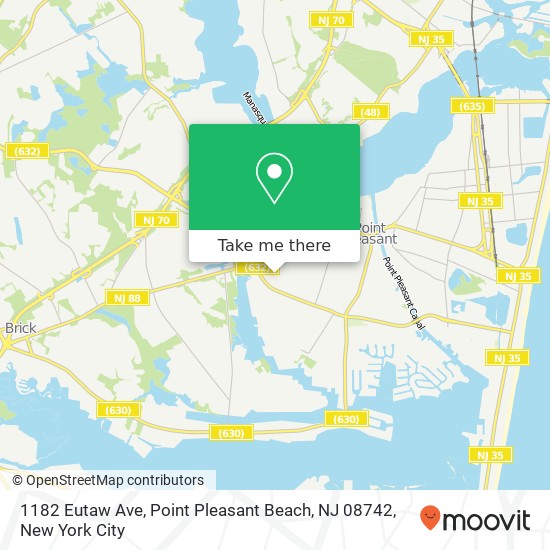 1182 Eutaw Ave, Point Pleasant Beach, NJ 08742 map