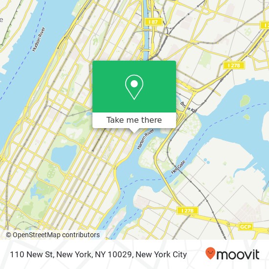 Mapa de 110 New St, New York, NY 10029