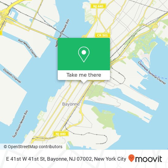 E 41st W 41st St, Bayonne, NJ 07002 map