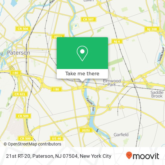 21st RT-20, Paterson, NJ 07504 map