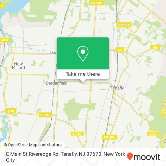 Mapa de E Main St Riveredge Rd, Tenafly, NJ 07670