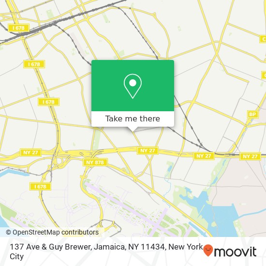 Mapa de 137 Ave & Guy Brewer, Jamaica, NY 11434
